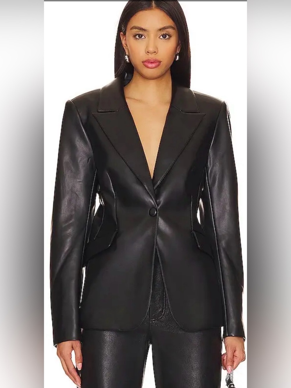 Good American Better Than Leather Sculpted Blazer - Picture 2 of 3